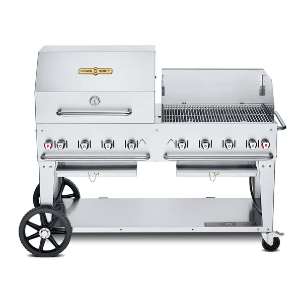 Crown Verity 60-Inch Mobile Propane Grill Dome & Windguard Package - CV-MCB-60RWP-LP