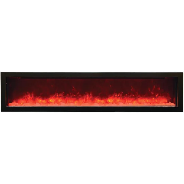 Amantii Panorama Series Slim Smart 72-Inch Built-In Electric Fireplace - Indoor/Outdoor - BI-72-SLIM-OD