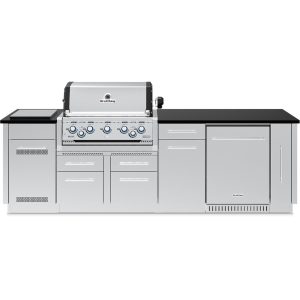 Broil King Imperial S 590iF 9 Ft Outdoor Kitchen Island w/ Propane 5 Burner Grill