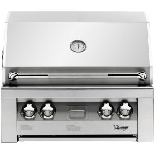 Vintage 30 Inch Stainless Steel Liquid Propane Gas Built-In Grill - VBQ30G-L