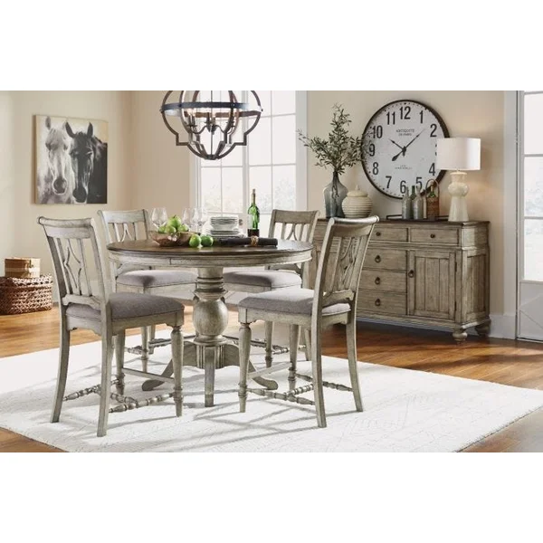 Plymouth 5-Piece 50" Round Counter Height Dining Set