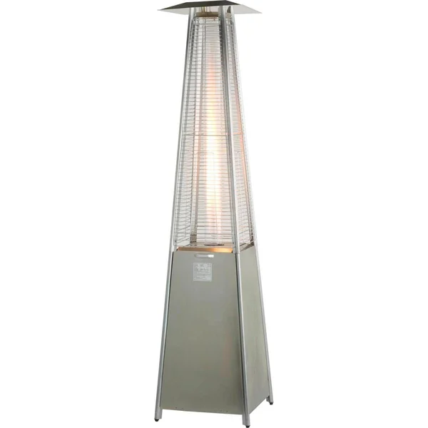 RADtec Allure Series 89-Inch 41,000 BTU Propane Gas Tower Flame Patio Heater - Stainless Steel - TF-SS
