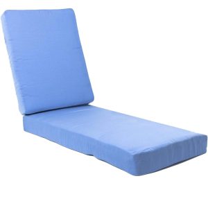 Sunbrella Canvas Capri Long Outdoor Replacement Chaise Lounge Cushion W/ Knife Edge By BBQGuys Signature