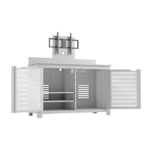 Ledge Lounger Mainstay Rectangle Bar Credenza w/ TV Mount - White