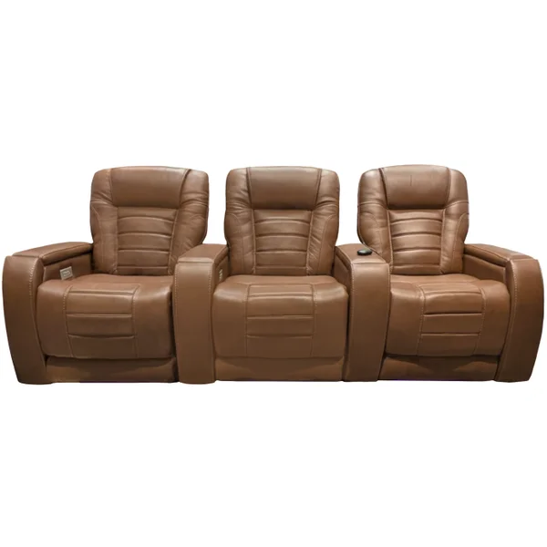 Almada 3 Seat Home Theater Group - Tobacco