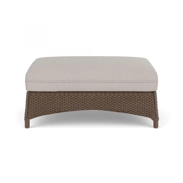 Mandalay Lloyd Loom Large Ottoman in Bark/Remy Cloud by Lloyd Flanders
