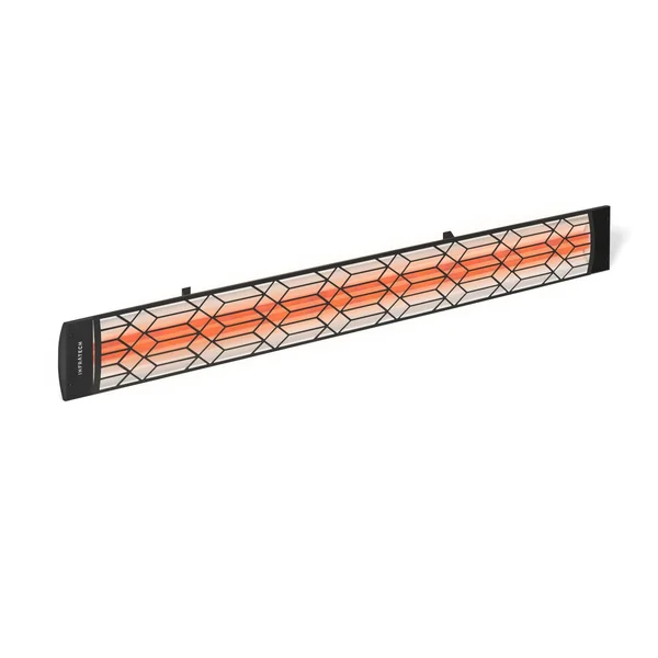 Infratech Motif Collection 61 1/4-Inch 6000W Dual Element 240V Electric Infrared Patio Heater - Black W/ Craftsman Fascia - CD6024BL2