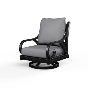 Monterey Aluminum Patio Swivel Rocker in Canvas Granite w/ Self Welt By Sunset West