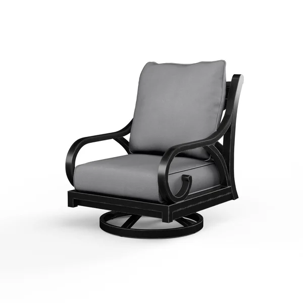 Monterey Aluminum Patio Swivel Rocker in Canvas Granite w/ Self Welt By Sunset West