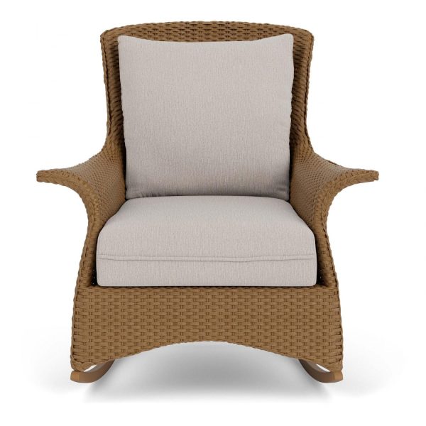 Mandalay Lloyd Loom Rocking Club Chair in Hickory/Remy Cloud by Lloyd Flanders
