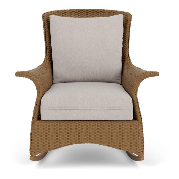 Mandalay Lloyd Loom Rocking Club Chair in Hickory/Remy Cloud by Lloyd Flanders