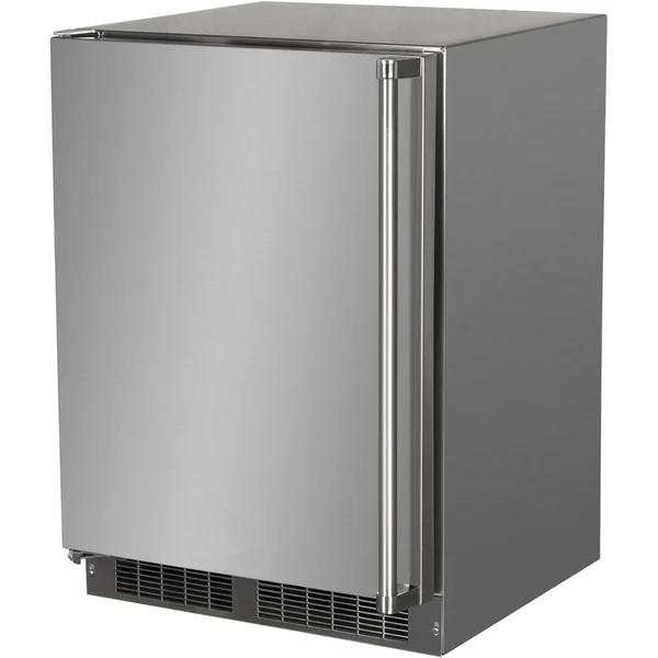 Marvel 24-Inch 5.1 Cu. Ft. Left Hinge Outdoor Rated Compact Refrigerator With Door Storage - MORE224SS51A