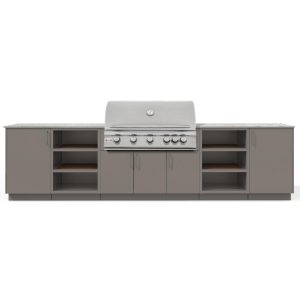 Urban Bonfire Savannah 40 Outdoor Kitchen w/ Blaze LTE Natural Gas Grill, Keon Dekton Countertop & Clay Finish - B-Savannah-40-Blaze-Keon-Clay