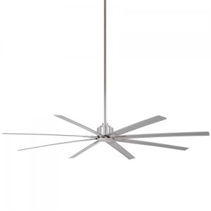 Minka-Aire Xtreme H2O 84-Inch 8-Blade Ceiling Fan in Brushed Nickel Finish W/ Silver Blades - F896-84-BNW