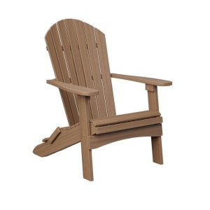 Comfo Back Recycled Plastic Folding Adirondack in Antique Mahogany by Berlin Gardens