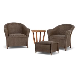 Reflections 4 Pc Lloyd Loom Seating Set in Bark by Lloyd Flanders
