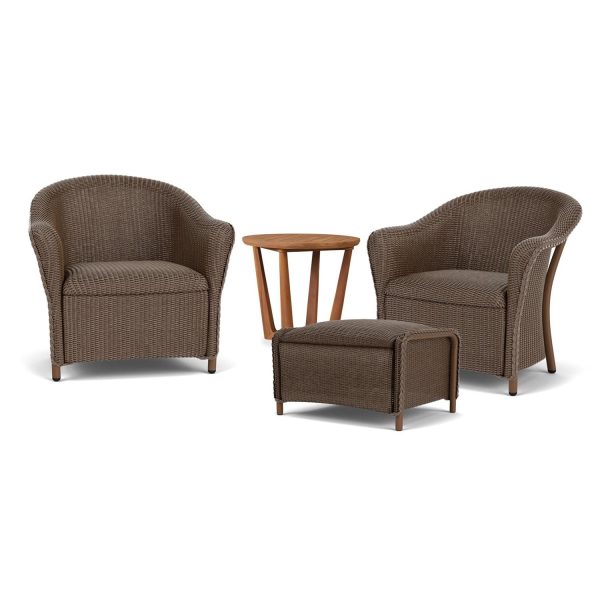 Reflections 4 Pc Lloyd Loom Seating Set in Bark by Lloyd Flanders