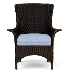 Mandalay Wicker Dining Arm Chair in Mink/Demo Skyway By Lloyd Flanders