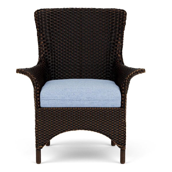 Mandalay Wicker Dining Arm Chair in Mink/Demo Skyway By Lloyd Flanders