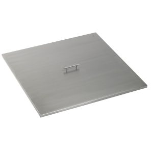 The Outdoor Plus 22-Inch Stainless Steel Square Fire Pit Cover