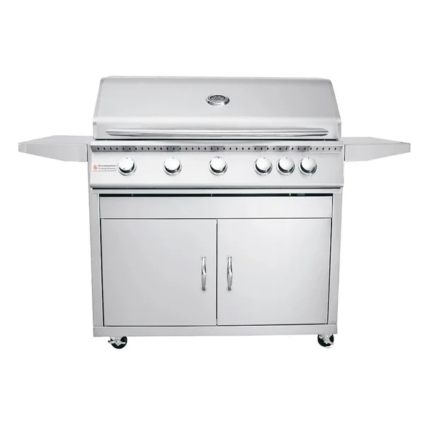 RCS Premier Series 40-Inch 5-Burner Natural Gas Grill With Rear Infrared Burner - RJC40ACK