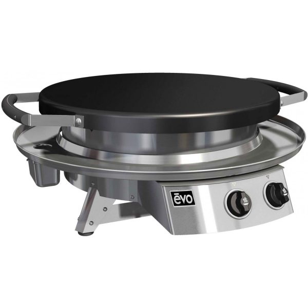 EVO Professional Tabletop Flattop Propane Gas Grill w/ Non-Stick Ceramic Clad Coating - 10-0021-LP