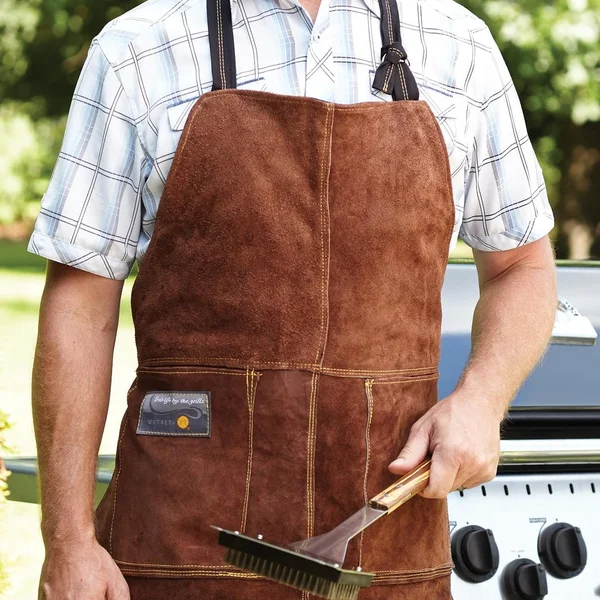 Outset Leather BBQ Apron - Brown
