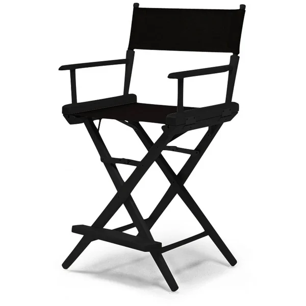 World Famous Counter Height Director Chair By Telescope Casual - Black/Black