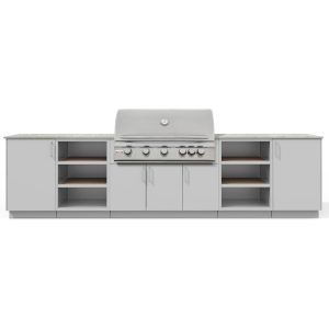 Urban Bonfire Savannah 40 Outdoor Kitchen w/ Blaze LTE Natural Gas Grill, Keon Dekton Countertop & Chantilly Finish - B-Savannah-40-Blaze-Keon-Chantilly