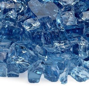 BBQGuys Signature 1/2-Inch Pacific Blue Fire Glass - 10 Pounds