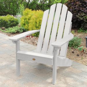Paradise Key Recycled Plastic Adirondack Chair in White by Lakeview Outdoor Designs