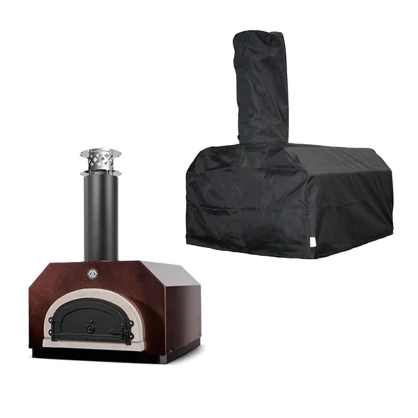 Chicago Brick Oven CBO-750 Countertop Wood Fired Pizza Oven w/ Cover - Copper