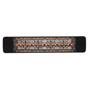 Eurofase Plug-In Mason Series 39-Inch 1500 Watt Single Element 120V Electric Infrared Patio Heater In Black - EF15120B3