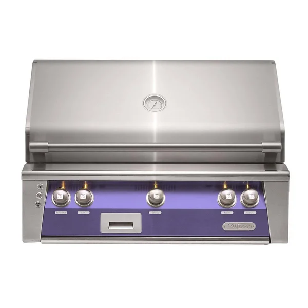 Alfresco ALXE 36-Inch Built-In Natural Gas Grill With Rotisserie in Blue Lilac - ALXE-36-NG-S4005