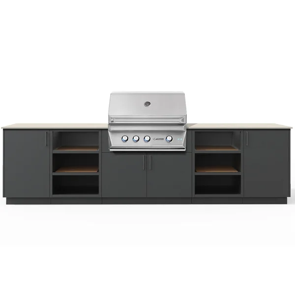 Urban Bonfire Savannah 36 Outdoor Kitchen w/ Twin Eagles Propane Grill, Danae Dekton Countertop & Anthracite Finish - B-Savannah-36-TwinEagles-Danae-Anthracite
