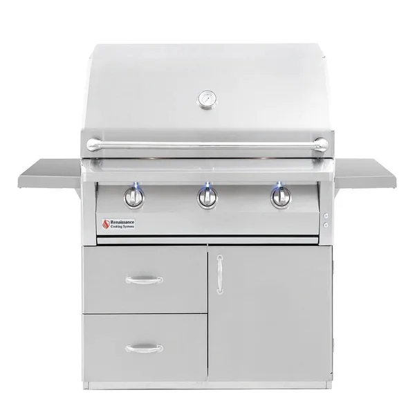 American Renaissance Grill by RCS 36-Inch 3-Burner Freestanding Propane Gas Grill - ARG36 LP