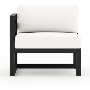 Misty Cove Aluminum Left Arm Section in Black/Canvas Natural by Lakeview Outdoor Designs