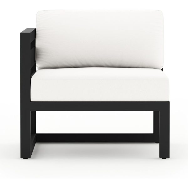 Misty Cove Aluminum Left Arm Section in Black/Canvas Natural by Lakeview Outdoor Designs