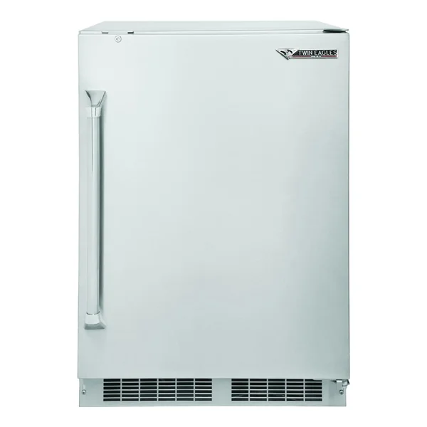 Twin Eagles 24-Inch 5.1 Cu. Ft. Outdoor Rated Compact Refrigerator with Lock - TE24F