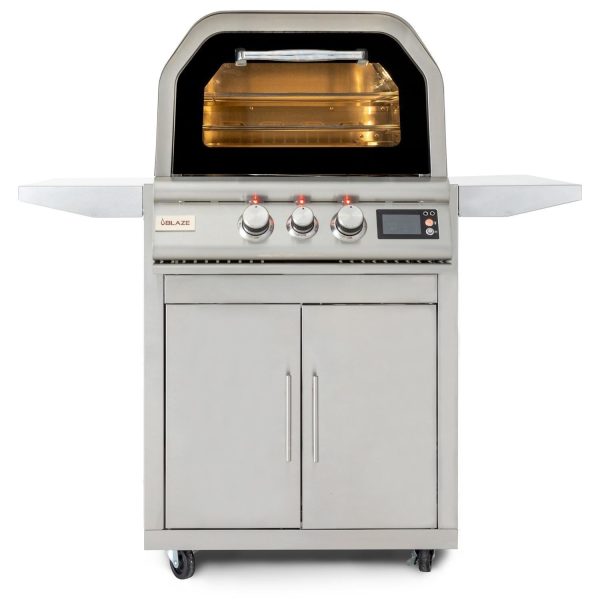 Blaze 26-Inch Freestanding Propane Outdoor Oven W/ Rotisserie & Cart - BLZ-26-PZOVN-LP