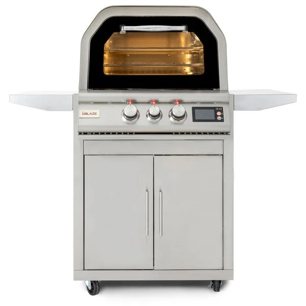 Blaze 26-Inch Freestanding Propane Outdoor Oven W/ Rotisserie & Cart - BLZ-26-PZOVN-LP
