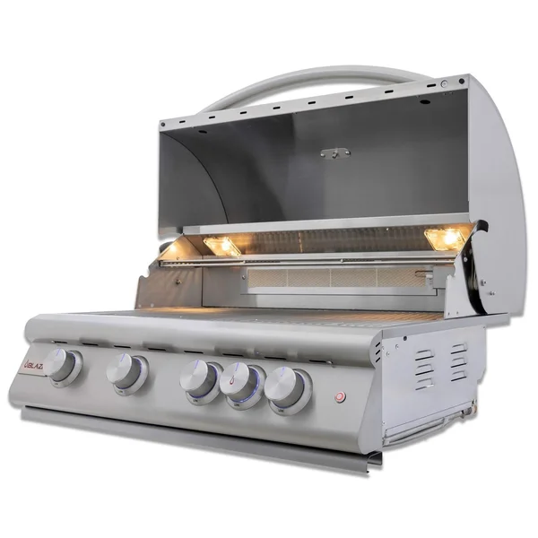 Blaze LTE+ 32-Inch 4-Burner Built-In Propane Gas Grill w/ Lift-Assist Hood & Rear Infrared Burner - BLZ-4LTE3-LP