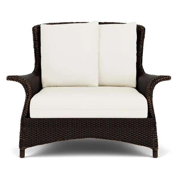 Mandalay Lloyd Loom Club Chair & a Half in Mink/Sailcloth Salt by Lloyd Flanders