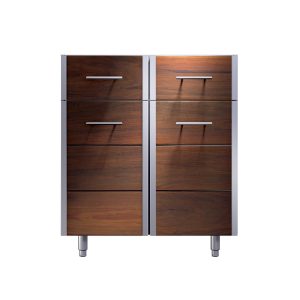 Kalamazoo Arcadia 30 Inch Cabinet - Drawers Over Doors - Ipe Finish - Marine-Grade - KD-30-4-IPE-M6