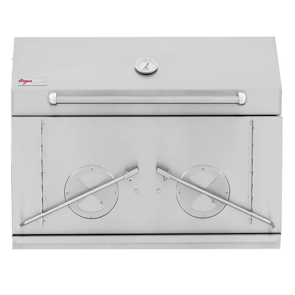 The Cajun Grill Preaux 36-Inch Built-In Stainless Steel Charcoal Grill - PGI-900