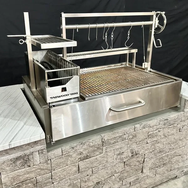 Tagwood BBQ XL Built-In Argentine Santa Maria Wood Fire & Charcoal Grill - BBQ25SS