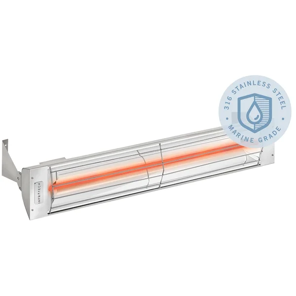 Infratech W-Series 61 1/4-Inch 4000W Marine Grade Single Element Electric Infrared Patio Heater - 240V - W4024MG