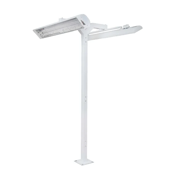 Eurofase 8ft Double Pole Mount For 6000W Heaters - White - EF6108PMDW