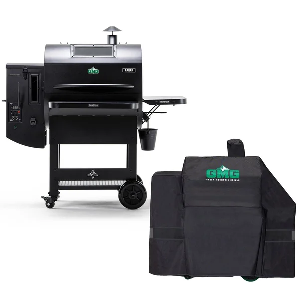 Green Mountain Grills Ledge Prime 2.0 WiFi Pellet Grill Bundle w/ SideBurn & Cover