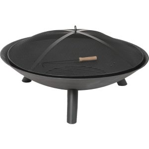 Deep Bowl 36 Inch Round Cast Iron Wood-Burning Fire Bowl in Brown by Dagan Industries